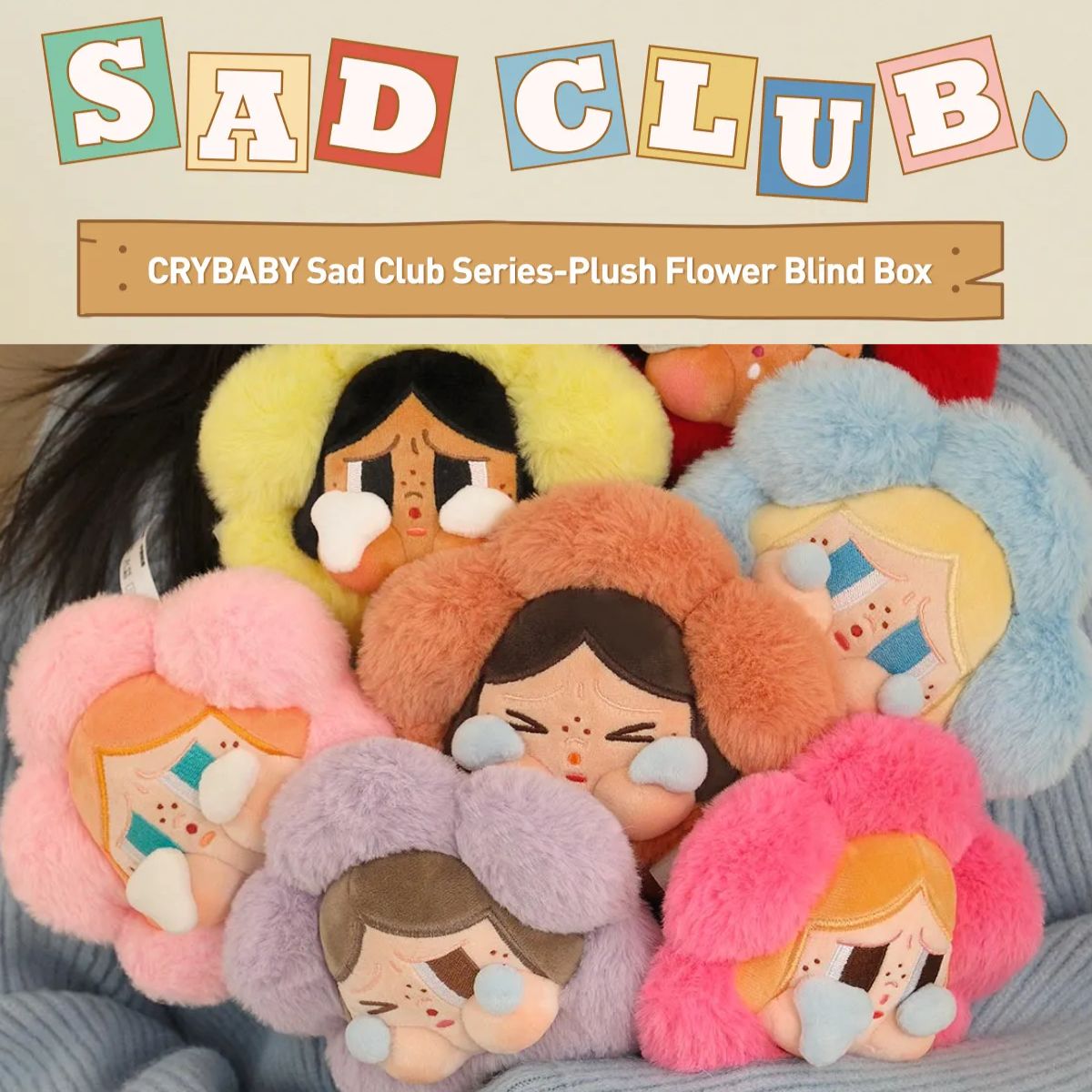PopMart - Crybaby Sad Club Series Plush Flower | The Black Bunny