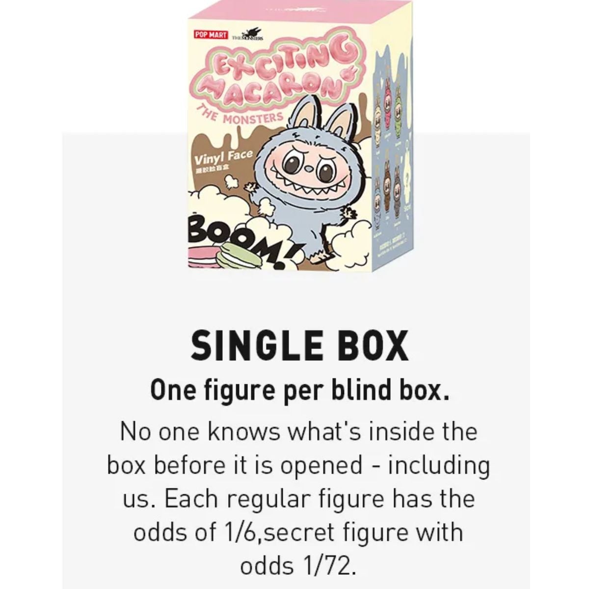 POPMART - THE MONSTERS - Exciting Macaron Vinyl Face Blind Box